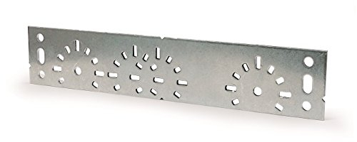 1 Stück Montageplatte mit Schrauben 250 x 48 mm, Stichmaße 73 80 100 153 mm, DVGW zertifiziert, verzinkt Wandschiene Montageschiene Befestigungsschiene Wandscheibenbefestigung Wandscheibenschiene