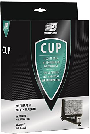 Sunflex Erwachsene Tischtennis-netzgarnitur Cup Cup, schwarz, M, 20257