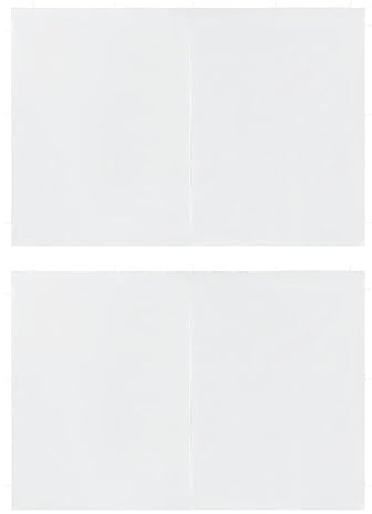 vidaXL 2X Paroi de Tente Réception Fermeture Éclair PE Blanc Tonelle Pavillon