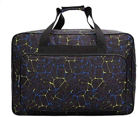 Ecosway universelle Nähmaschinentasche aus Nylon mit großem Fassungsvermögen, mit Taschen und Griffen, für Zuhause, Reisezubehör Schwarz