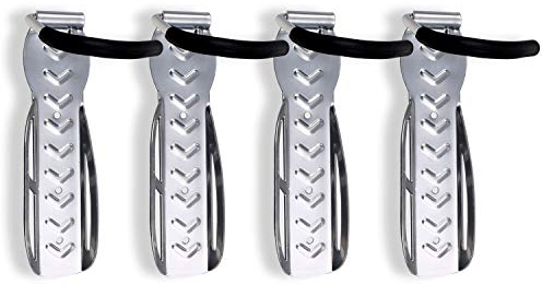 Schramm® 4 pz. portabiciclette portabiciclette a Parete Argento portabiciclette per 4 Biciclette a Parete portabiciclette a Parete portabiciclette 4 pz.