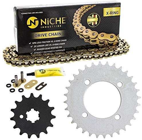 NICHE Drive Sprocket Chain Combo for Yamaha PW80 Y-Zinger Front 15 Rear 32 Tooth 420VM-X X-Ring 84 Links