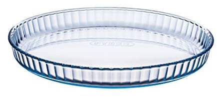 Pyrex Prep & Bake Glass Fluted Flan Tart Dish - High Heat Resistance Borosilicate Glass - 27.8 x 3.5 cm, 1.4 litres