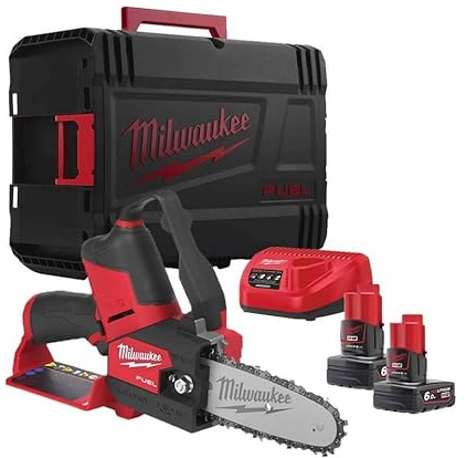 Milwaukee M12FHS-602X 12v Cordless Pruning Saw Fuel Hatchet 2 x 6.0ah Batteries + Charger