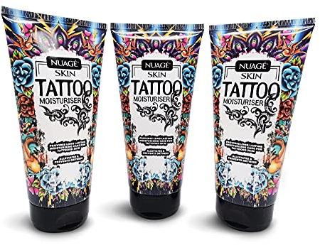 Nuage Skin Tattoo Moisturiser and Aftercare Lotion, Colour Enhancement Tattoo Cream, Pack of 3, 150 ml