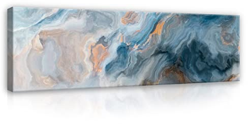 WallArena Leinwand Bilder 145x45 cm | Marmor, Leinwandbilder, Bild auf leinwand, Format: 120x80 cm (BxH) - einteilig auf Canvas Leinwand. Das Leinwand
