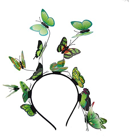 Damen Schmetterlings Stirnbänder Dekorative Schmetterling Braut Haarband Fasching Haarschmuck Kostüm Schmetterling Haarband Stirnband Party Haarreif Kopfschmuck Karneval Accessories für Mädchen
