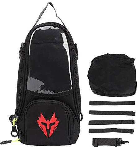 Kraftstofftanktasche, Magnetischer Motorrad-Tankrucksack aus Oxford-Gewebe, Hochfestes 4,5-l-Navigationspaket mit Großer Kapazität für Motorräder (Rot)