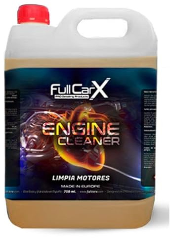 AutoFullCar – FullCarX Engine Cleaner 5 Litros Limpia Motores Coche Desengrasante Profesional Motor Suciedad Incrustada Seguro Detailing Renovador Limpieza Eficaz y Potente