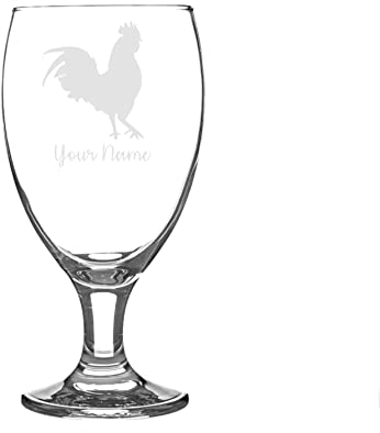 Personalised Rooster Craft Beer Snifter Glass Animal Gift for Him for Her