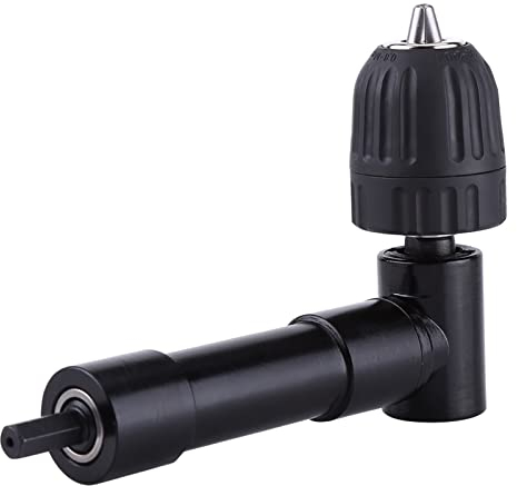 Extensión de Taladro en ángulo Recto, Pistola de Aluminio - Taladro Eléctrico de 90 Grados Portabrocas de Plástico para Esquinas en ángulo Recto, Extensión de Taladro Eléctrico,