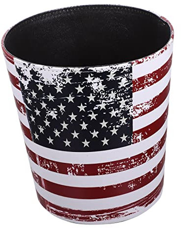 Yardenfun Conteneur à Déchets Poubelle Style Européen Cuir Pu Pour Maison Seau De Rangement Multifonction
