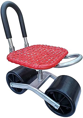 Gartenwagen, Rollstuhl, Arbeitssitz, Outdoor, Rasen, Hof Patio Wagon Scooter für die Pflanzung, Sitz drehbar um 360 Grad