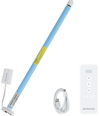 Uppladdningsbar Tuya Zigbee rullskuggmotor för 20/25/28 mm rör, smart blindmotor, automatisk gardinöppnare med app/röst/fjärrkontroll, Tuya Zigbee nav behöver