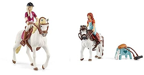 SCHLEICH 42540 Horse Club Sofia & Blossom, für Kinder ab 5-12 Jahren, Horse Club - Spielset & 42518 Horse Club Mia & Spotty, für Kinder ab 5-12 Jahren, Horse Club - Spielset