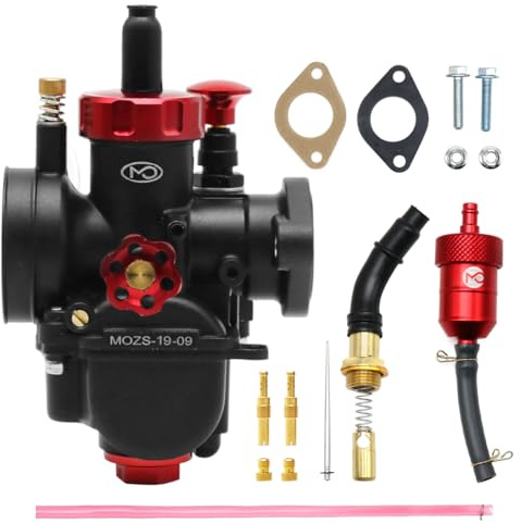 Rennen Carb PE19mm Vergaser mit Filter Choke Kit Fit 100cc bis 125cc Flansch Motorrad Motor für Dirt Pit Bike Mini Bike Motocross (PE19mm)