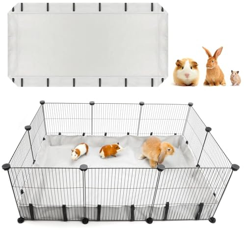 Mfsdai 106 x 71 cm, wasserdichte Meerschweinchen-Auskleidung für C- und C-Gitter, waschbare Plane, Meerschweinchen-Bettwäsche für Kaninchen, Hamster, Igel, Frettchen, kleine Haustiere (ohne Käfig)