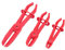 JNNJ Juego de 3 Pinzas Pinza, Flexibles para Manguera Freno, Tubos Refrigeración, Mangueras de Combustible, Abrazaderas Manguera más Flexibles, Herramientas Vehículos Accesorios Coches(Rojo)