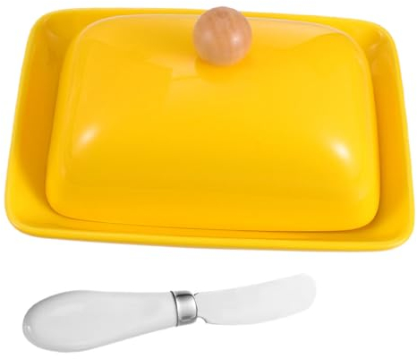 VINTORKY Butterbehälter Aus Keramik Mit Deckel Käseschale Für Küche Wiederverwendbar Und Langlebig Leicht Zu Reinigen Ergänzung Für Tisch