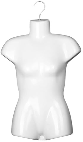JISADER Maniquí con Gancho para Colgar, maniquí Femenino de exhibición, Torso Corporal para niños, Camisa, Pijamas, Tienda de Ropa Interior Comercial, Altura 50 cm