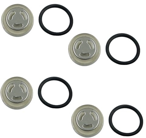 Buaak 4 Stück 18mm Schauglas Bremsflüssigkeitsbehälter Roller, Schauglas Ölschauglas mit Dichtung, Schauglas Dichtung, Bremsflüssigkeitswechselgerät, für Motorrad, Chinaroller, ATV, Dirt Bike