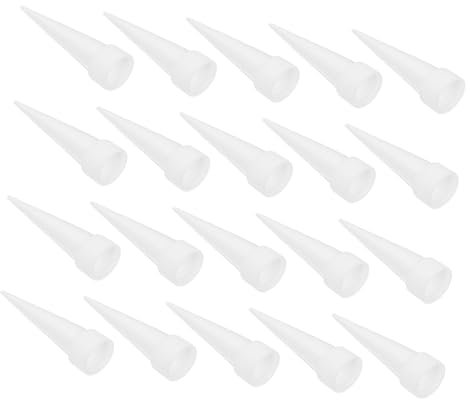 KONTONTY 100 Embouts De Buse De Colle Précis Blancs Petite Taille, Embouts Coniques Pour Tubes De Mastic, Accessoires Pour Application De Colle Adaptés Aux Travaux De Bricolage Et Réparation