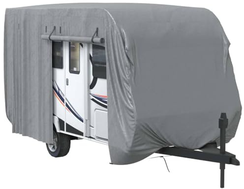 vidaXL Schutzhülle für Wohnwagen Grau 460x250x220 cm Vliesstoff