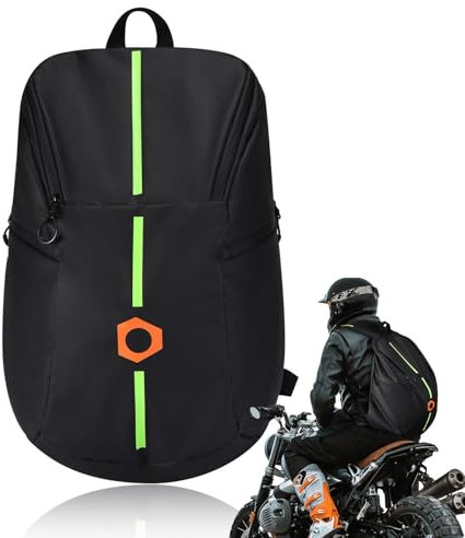 xowwyue Helm-Rucksack, wasserdichter Motorrad-Rucksack - Multifunktionaler Fahrradhelm-Rucksack | Leichte Helm-Aufbewahrungstasche mit reflektierendem Streifen, multifunktionaler Helm-Rucksack zum