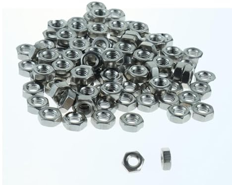 100 Stück Sechskantmutter, M3 Edelstahl Sechskantmuttern, Hex Nut Edelstahlmutter Muttern Sechskantmuttern, Sechskant Mutter Regelgewinde Mutter, Für Foto Stativ