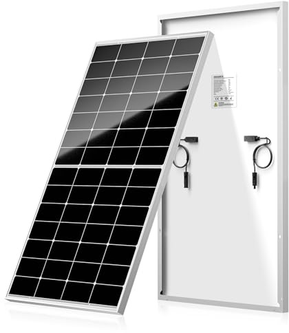 Panel solar monocristalino 300 W 12 V, módulo fotovoltaico de alta eficiencia del 25,4% para caravanas, autocaravanas, casas, balcones, barcos, techos de casas, baterías y sistemas fuera de la r