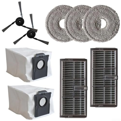 Juego esencial de trapo, filtro y bolsa de polvo con cepillos laterales para MOVA P50 Pro para aspiradoras Ultra
