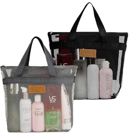 ZYEKIU 2 Stück Netztasche Sandspielzeug Tasche TragbareMesh Strandtasche Wiederverwendbare Faltbar Strandspielzeug mit Großer Kapazität Geeignet Wasserspielzeug Kinder Beutel für Pool Strand Reisen | Wiederverwendbare Faltbar Strandspielzeug mit Großer Kapazität Geeignet Wasserspielzeug Kinder Beutel für Pool Strand Reisen