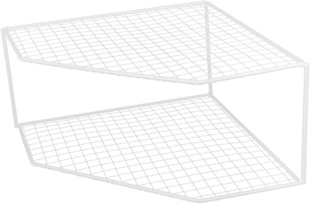 HAMPPLIES Two-layer Kitchen Pot Rack Pan Organizer Table Top Organizer Corner Shelf Unit for Draining Pots and Pans