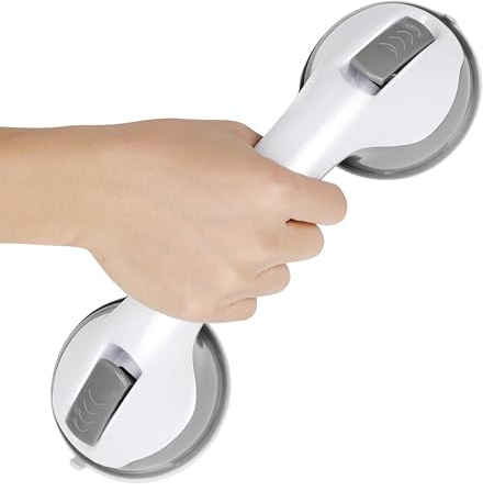 Griff für ältere Menschen mit Saugnapf bis 250 kg Widerstand, ideal für Senioren, Behinderte, Rehabilitation, rutschfester Griff ohne Bohren für Badezimmer, Badewanne, WC, Bett, Reisen