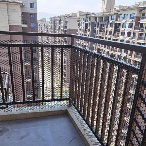 Pet & Garden Safeguard,Plastic Mesh Fence Netting,Wire Barrier Netting,Multi-Use Decorative Fence for Poultry Dogs Rabbits Chicken and Snake Barrier (Black,50×500CM)