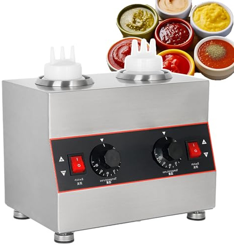 Sauce Heat Preserving Machine, 650ML Bottle, Adjustable Temperature Commercial Sauce Warmer and Filling Machine