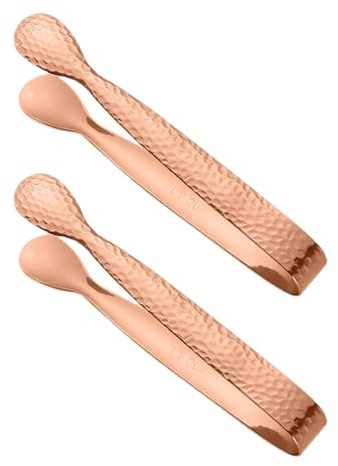 Goowafur Tenazas Pequeñas Para Azúcar | 2 Piezas Utensilio De Acero Inoxidable Para Agarrar Azúcar - Pinza Para Aperitivos De Fiesta | Para Malvaviscos Bartender Té Café Panadero Restaurante Buffet