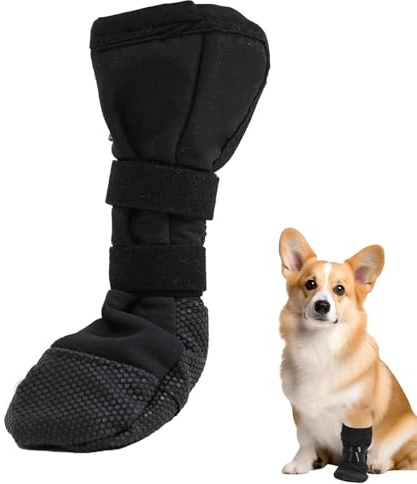 Bamyli Pfotenschutz Hund Verletzung & Hundesocken Anti Rutsch, Wasserdichter Pfotenschutz Für Hunde nach OP & Hundeschuhe Pfotenschutz Outdoor, Anti Rutsch, Wasserdicht, Atmungsaktiv & Weich (XL)