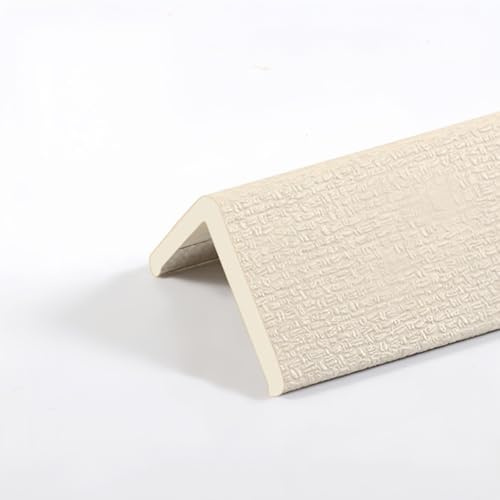 Coayuou Baguette d'angle Mur 100cm* 3 Pièces Profile PVC Adhesive Baguettes D Angle pour La Protection De Vos Murs Contre Les Chocs, Parfaites pour Les Zones À Fort Passage(Apricot Beige,30mm)