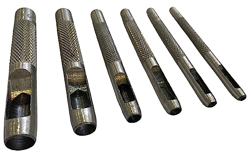 Craft-Equip 6 tlg. Locheisen-Satz 3 bis 8mm Lochstanzer Stanzeisen KFZ Werkzeug
