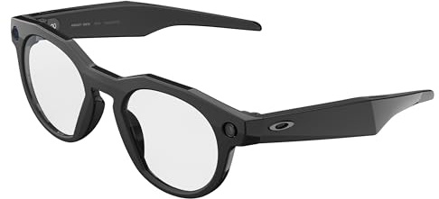 Oakley Meta HSTN, Black | Smart AI Glasses for Men, Women — Performance for Sports, Athletes — Camera, Audio, Video — 8 Hour Battery — 3K HD Resolution — Clear Lenses