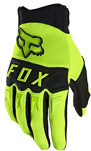 Fox Dirtpaw MX Dirt - Guantes de protección para niños (amarillo neón, YXS)