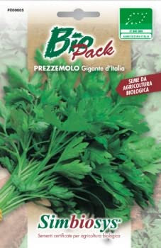 Simbiosys sementi di ortaggi da agricoltura biologica in bustina per uso hobbystico (PREZZEMOLO GIGANTE D'ITALIA)