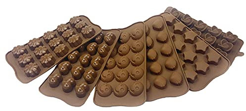 Seashell Candy Molds - Butterform zum Backen - Molds for Kids, Silikonformen für Schokolade mit Herz, Seashell, Blume, Happy Face Shapes for Supplies Adawd