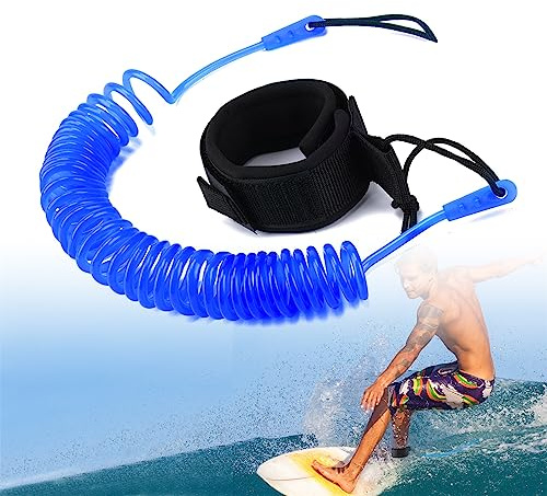 MAJOYLIFE 10 ft Surf Leash,Einziehbare SUP Surfboard Leash,Surfbrett Safety Sicherheitsfußseil for Stand Up Paddle Board