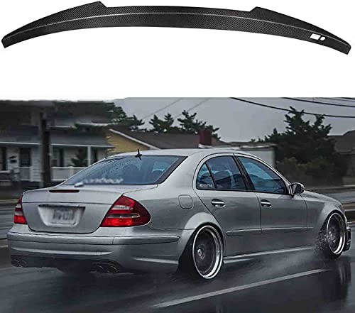 CLEAE Heckspoiler für Mercedes Benz W211 E Class E250 E350 E63 E55 Berlina 2004-2009, Schwarz, Auto-Spoiler Kofferraumspoiler Kratzfeste Bodykits, Heckflügel Heckspoiler
