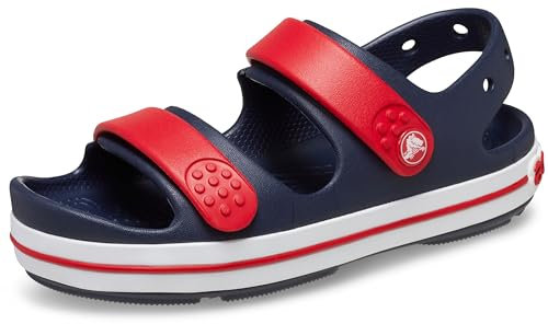 Crocs Crocband Cruiser Sandal T, Sandali Unisex - Bambini e Ragazzi, Navy Varsity Red, 25/26 EU