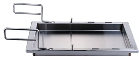 CHEFGASTRO Grillplatte Edelstahl einsetzbare Plancha für Weber Spirit 200 | 25,6 x 44,2 x 4 cm für Gasgrills