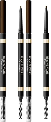 Max Factor Brow Shaper in 30 Deep Brown – Augenbrauenstift mit Bürste – Präzises & einfaches Definieren der Augenbrauen, 1 Stück (2er Pack)