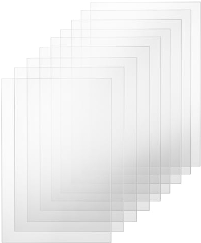 STARVAST 15 Pièces Plaque Plexiglass 1MM, 300x200MM Plexiglass Transparent Feuilles Acryliques, Plexiglass en Acrylique Transparent pour Verre du Cadre Photo L'affichage Des Projets Peinture